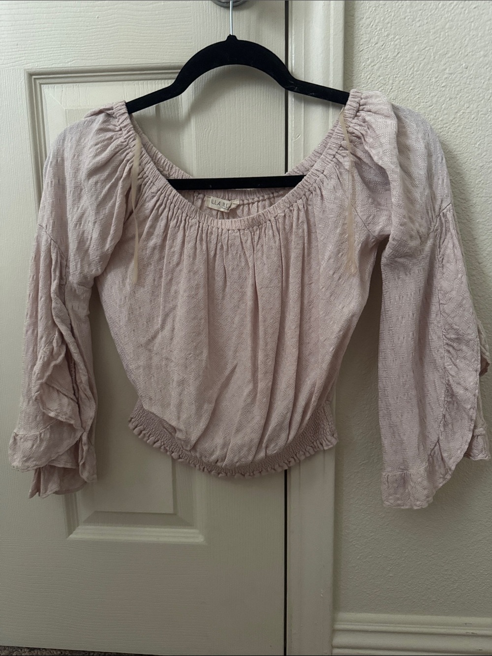 ILLA ILLA Dusty Mauve Peasant Blouse